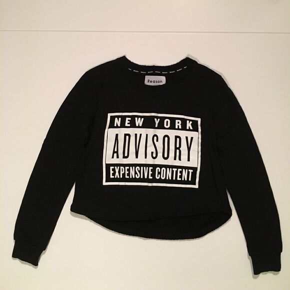 Reason O/S black graphic top Expensive Content - Picture 1 of 4